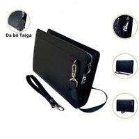 Ví Clutch Cầm Tay Cao Cấp Sang Trọng Kẹp Nách Khoá Số Bảo Mật Chất Liệu Da Bò ( Tặng Quai dây tay cầm )