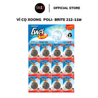 Vỉ cọ xoong  inox  ultra  Poly -Brite Thái lan (212-11M) dùng để cọ xong nồi tiện dụng,sáng bóng, nhỏ gọn