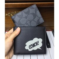 Ví Coach nam Wallet With Signature Canvas Detail And Coach Bubble ( Coach 2699 )