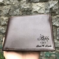 Ví da bò nam khắc tên khắc trái tim lồng ~ khắc hình ảnh - Quà tặng ck, bạn, sếp, tri ân Thầy Cô nhân dịp Lễ, Sinh Nhật