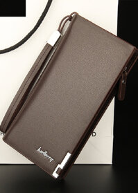 Ví da cầm tay nam 1 ngăn Baellery - Nâu