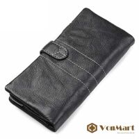 Ví Da Cầm Tay Nam VF0029, màu đen, sang trọng, lịch lãm, cao cấp, hàng hiệu, đa năng