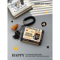 Ví da chính hãng HAPPY FBI hình mèo đen phiên bản Hàn Quốc, thẻ sinh viên, thẻ ăn, thẻ trường, thẻ ngân hàng, bằng lái xe, thẻ ID