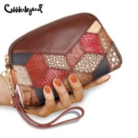 Ví da Cobbler Legend 5212901-1 cầm tay dáng dài đa năng có khóa kéo thời trang cho nữ