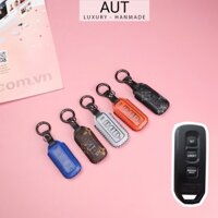 Ví da đựng chìa khóa smartkey Honda Vario 125 3 nút nhấn khâu tay VR AD