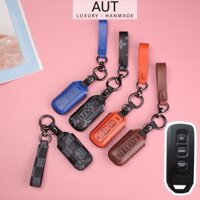 Ví da đựng chìa khóa smartkey Honda Vario 125 3 nút bấm khâu tay có dây tay cầm VRV AD