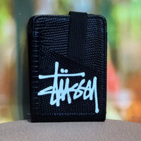 Ví Da Mini In Hình Stussy