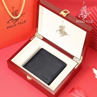 Ví Da Nam Bóp Da Nam Cao Cấp Hàng Hiệu POLO FLLE Full Hộp Có Khóa Kéo Phù Hợp Làm Quà Biếu Tặng Sinh Nhật BU19