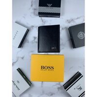 Ví Da Nam Boss Dáng Đứng Da Bò Cao Cấp Độ Bền Cao, Bóp Da Nam Chính Hãng Nhập Khẩu - Kèm Hộp Sang Trọng, Lịch Sự