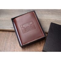 ví da nam cao cấp Cefiro handmade dáng đứng - nhỏ gọn - nhiều ngăn - da bò thật 100% - quà tặng ví da-bảo hành 24 tháng