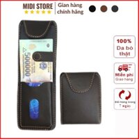 Ví da nam cao cấp mini nhỏ gọn, ví đựng thẻ atm thông minh khắc tên theo yêu cầu Midi Store Vs1924