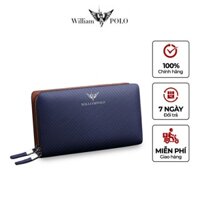 Ví da nam cao cấp williampolo - ví đứng cầm tay - Bóp nam , bóp da nam Full hộp đựng cao cấp - POLO170X