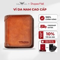 Ví Da Nam Cao Cấp Williampolo - chất liệu da bò nguyên tấm - POLO211560 full hộp đựng và túi xách