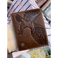 Ví da nam CEFIRO chính hãng kenli's hoạ tiết đại bàng - cam kết sản phẩm được làm từ da thật 100%