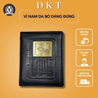Ví Da Nam Cefiro Da Bò Mềm Dáng Đứng Họa Tiết Ngôi Sao Cao Cấp 10*12cm