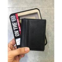 Ví da nam gấp ba siêu nhỏ Geoffrey Beene Slim Trifold Black (Mỹ)