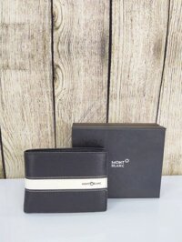Ví da nam Mont Blanc viền trắng hiện đại ND18