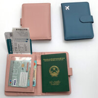 Ví Da PU Bọc Hộ Chiếu Visa Thẻ ATM Sim Điện Thoại Bao Da Đựng Passport Du Lịch Cao Cấp Chống Trộm