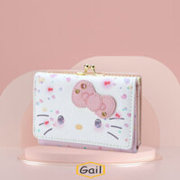 Ví da PU GAIL, Túi Sanrio Hello Kitty dễ thương thời trang thông thường, Quà tặng sinh nhật Kawaii Túi đựng thẻ gấp