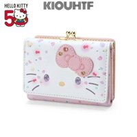 Ví da PU KIOUHTF, Túi Sanrio Hello Kitty dễ thương thời trang thông thường, Quà tặng sinh nhật Kawaii Túi đựng thẻ gấp