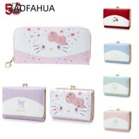 Ví da PU ZAOFAHUA, Túi Hello Kitty thời trang dễ thương, Quà tặng sinh nhật Túi đựng thẻ gấp Kawaii Kuromi Cinnamoroll