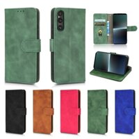 Ví da sony xperia 1 v flip cover bao da nam châm cổ điển cho xperia 1 v coque