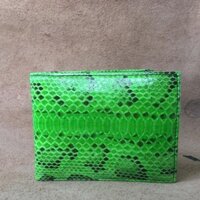 VÍ DA TRĂN NAM CAO CẤP( Da Trăn-Xanh lá-Ngang)