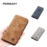 Ví dài PENEAKY, Ví nam da PU cổ điển, Ví bỏ túi nhiều thẻ mờ dung tích lớn bền bỉ Nam