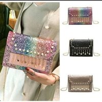 Ví Đeo Chéo Đính Hạt, Kim Tuyến Lộng Lẫy  Style Hàn