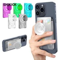 Ví điện thoại SHIKICK, Hộp đựng thẻ điện thoại trong suốt 2 trong 1, MagSafe đa năng có vòng từ tính với ổ cắm ví cầm mở rộng