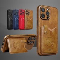 Ví Dính Khe Cắm Thẻ Bao Da Cho iPhone 14 Pro Max 13 12 11 Xs Max Xr X Giá Đỡ Bảo Vệ Camera