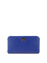 Ví Dolce & Gabbana Blue Leather Zip Around Wallet