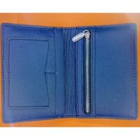 Ví đựng passport, ví đựng hộ chiếu da bò handmade size to 14.5x10.5cm. Màu xanh.