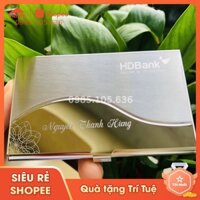 Ví đựng thẻ cao cấp không rỉ khắc logo HDbank tại Hà Nội