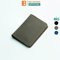 Ví đựng thẻ card holder Bụi Leather V117 da sáp ngựa điên cao cấp