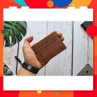Ví đựng thẻ Card Holder da bò thật - Nâu CH103