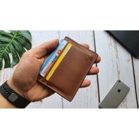 Ví đựng thẻ Card Holder da bò thật ❤️FREESHIP❤️ Nâu CH103
