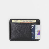 Ví Đựng Thẻ Card Holder Da Thật Genuine Leather Kiểu Dáng Thanh Lịch Aaa Jeans - Đen