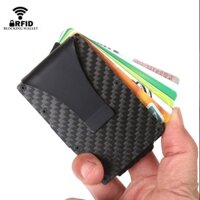 Ví Đựng Thẻ RFID Siêu Mỏng Bằng Sợi Carbon Chống Trộm