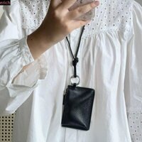 Ví đựng tiền xu bằng da Mini KOPIDA, có dây kéo Ví treo cổ, Hộp đựng thẻ họa tiết vải lanh đa chức năng Túi đựng tiền nhỏ mềm mại dành cho nữ