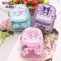 Ví đựng tiền xu BOOCEAN, Ví nhỏ bằng da Sanrio Kuromi hoạt hình, Túi lưu trữ đa chức năng nhẹ di động cho trẻ em