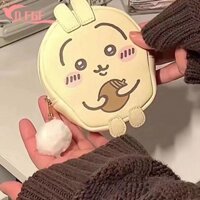 Ví đựng tiền xu DFGF Chiikawa, Ví da Pu Usagi hoạt hình, Túi đựng tai nghe dây kéo Nhật Bản dễ thương dành cho sinh viên