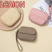 Ví đựng tiền xu LCAION, Ví lưới công suất cao Mini, Túi đựng tai nghe siêu mỏng màu trơn thiết kế sang trọng dành cho nữ