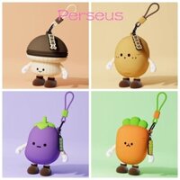 Ví đựng tiền xu MEGOCE, Túi đựng đồ Mini bằng silicon, Túi đựng tai nghe dòng rau quả Kawaii sáng tạo cho trẻ em