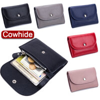 Ví Đựng Tiền Xu Mini Bằng Da Thật Có Khóa Kéo Cho Nữ