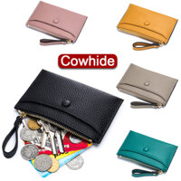 Ví Đựng Tiền Xu Mini Bằng Da Thật Có Khóa Kéo Cho Nữ