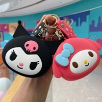 Ví đựng tiền xu silicone Sanrio dễ thương Kuromi ví nhỏ móc khóa túi Cinnamoroll mặt dây chuyền quà tặng nhỏ