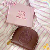 Ví FLIPPE Túi Đựng Tiền, Dành Cho Nữ Cô Gái Mini Di Động Ví Nữ, Túi Đựng Thẻ Dây Kéo Túi ID Hello Kitty Tặng Tiền Ví Đựng Tiền Xu