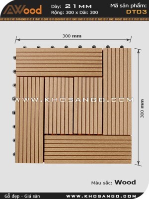 Vỉ gỗ nhựa lót sàn AWood DT03