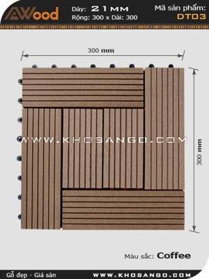 Vỉ gỗ nhựa lót sàn AWood DT03